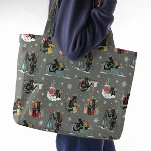 Unusual Christmas Krampus Large Tote Bag