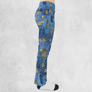 Starry Night Tardis Doctor Who Flare Leggings