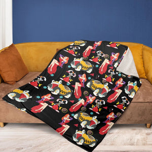 Retro 90s Jessica Rabbit Roger Rabbit Fleece Blanket