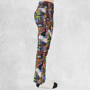 The 1980's. The Decade Of Greed Flare Leggings