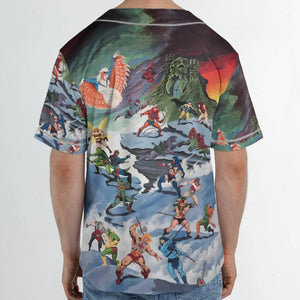MOTU Castle Grayskull Battle Unisex Baseball Jersey