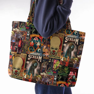 Vintage Scary Large Tote Bag