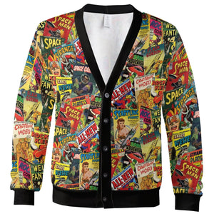 Vintage Science Fiction Sci-Fi Cardigan