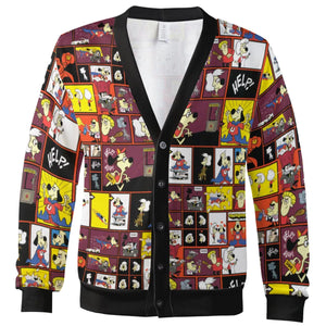 Underdog Cartoon Pattern Cardigan