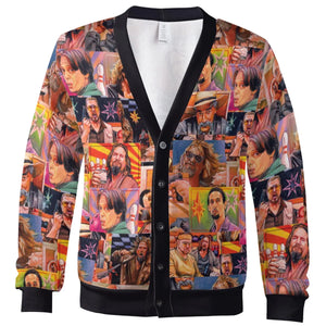 The Big Lebowski Painting Pattern Cardigan
