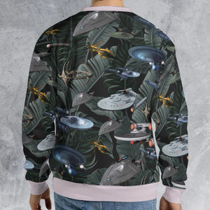 Star Trek Spaceship Pattern All-over Print Sweatshirt