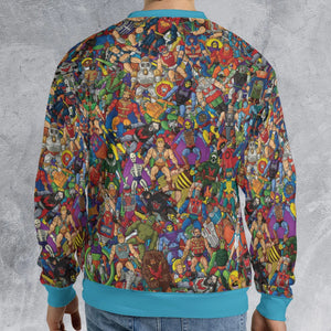 MOTU's Characters Figure Pattern He-man and The Masters of The Universe All-over Print Sweatshirt