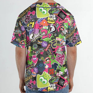 Splatoon Video Game Pattern Unisex Baseball Jersey