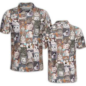 Funny Cat Internet Meme AOP Men/Women Polo Shirt