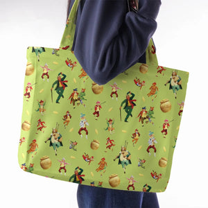 Irish Movie Darby O'Gill Characters Large Tote Bag
