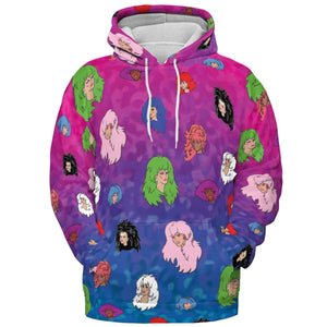 Misfits and Hologram Jem and the Holograms All-over Print Hoodie