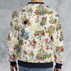 Alice In Wonderland Pattern All-over Print Sweatshirt