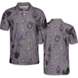 Welcome Foolish Mortals Haunted Mansion AOP Men/Women Polo Shirt