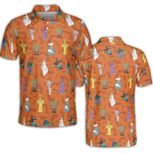 Happy Halloween From Hanna Barbera AOP Men/Women Polo Shirt