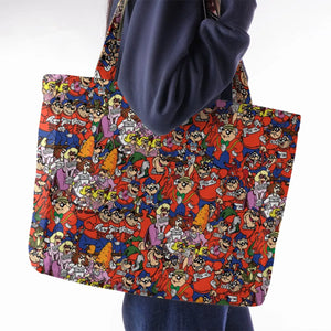 Beagle Boys Patterns Large Tote Bag