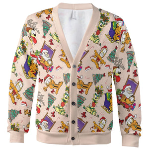 Garfield And Odie Christmas Sleigh Cardigan