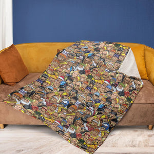 Classic Wrestlers Fleece Blanket