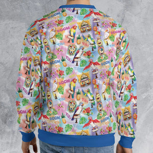 Tiki Room With Orange Bird All-over Print Sweatshirt
