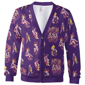 Yu Gi Oh Characters Patterns Cardigan
