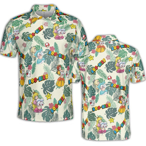 Super Mario Boo-Bies Pattern AOP Men/Women Polo Shirt