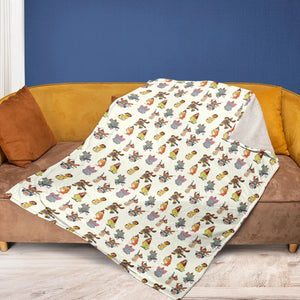 Snorky Fleegle Drooper Bingo The Banana Splits Fleece Blanket