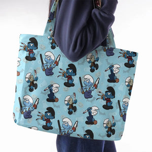 Horror Smurfs Large Tote Bag