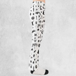 Nosferatu Pattern Flare Leggings