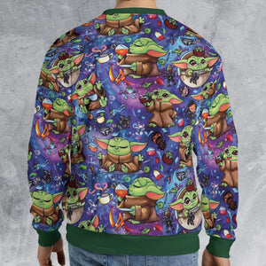 Baby Yoda In the Galaxy All-over Print Sweatshirt