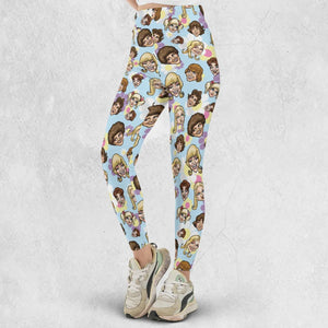 Retro TV The Brady Bunch Characters Legging