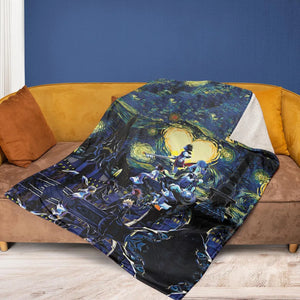 Kingdom Hearts Starry Night Fleece Blanket