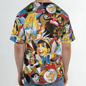 Pinocchio Seamless Unisex Baseball Jersey