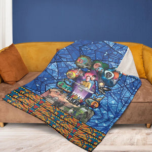The Beginning Star Trek Pattern Fleece Blanket