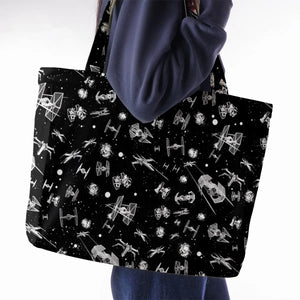 Space Ship Battle Star Wars Large Tote Bag