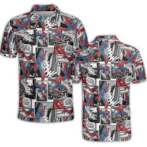 Spider Man Comic Pattern AOP Men/Women Polo Shirt