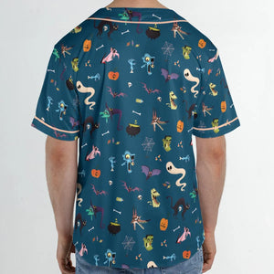 Cute Spooky Classic Monster Unisex Baseball Jersey