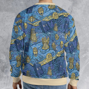 Starry Night Tardis Doctor Who All-over Print Sweatshirt