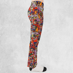 Beagle Boys Patterns Flare Leggings