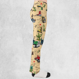 Peterbilt Semi Truck Pattern Flare Leggings