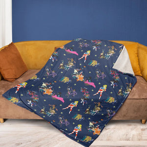 Coonskin Characters Ralph Baskin Fleece Blanket