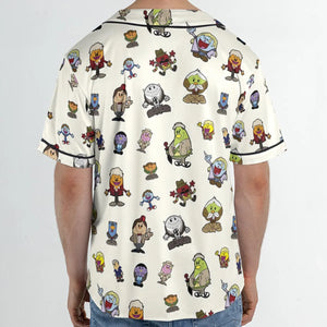 Doctor Who and Mr Men Pattern Unisex Baseball Jersey