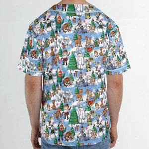 Snowland Rudolph the Red-Nosed Reindeer Unisex Baseball Jersey