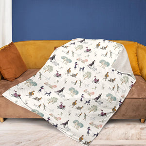 Dog Walking Look Alikes 101 Dalmations Fleece Blanket