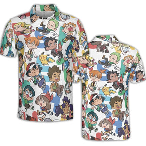 Pokemon Trainer AOP Men/Women Polo Shirt