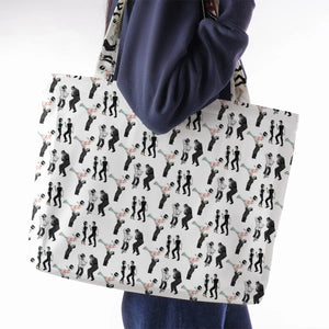 Frankenstein And Bride Dance Movies Dance Scene Mashup Large Tote Bag
