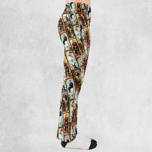 Haunted Mansion Vintage Stretch Pattern Flare Leggings