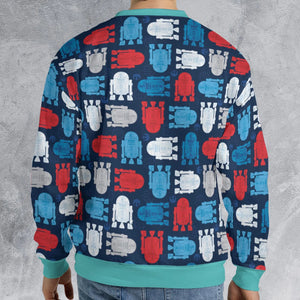 R2-D2 Star Wars 4th of July Pattern All-over Print Sweatshirt