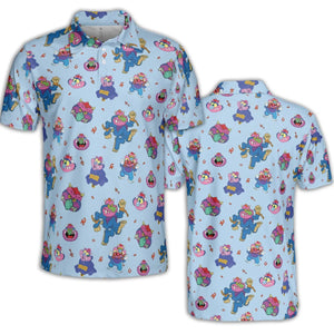 Blue Monster My Pet Monster AOP Men/Women Polo Shirt