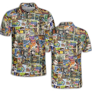 Vintage Horror Movies AOP Men/Women Polo Shirt