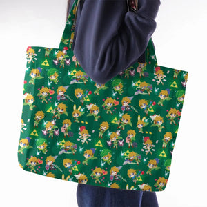 Cute Link Posing The Legend Of Zelda Large Tote Bag