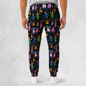 Clowns Popcorn Killer Klowns from Outer Space Pattern Sweatpants